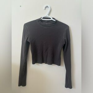 American eagle cropped grey longsleeve